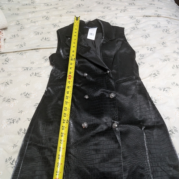 French Connection Faux leather Croc blazer Dreas Size 8 - Picture 7 of 11